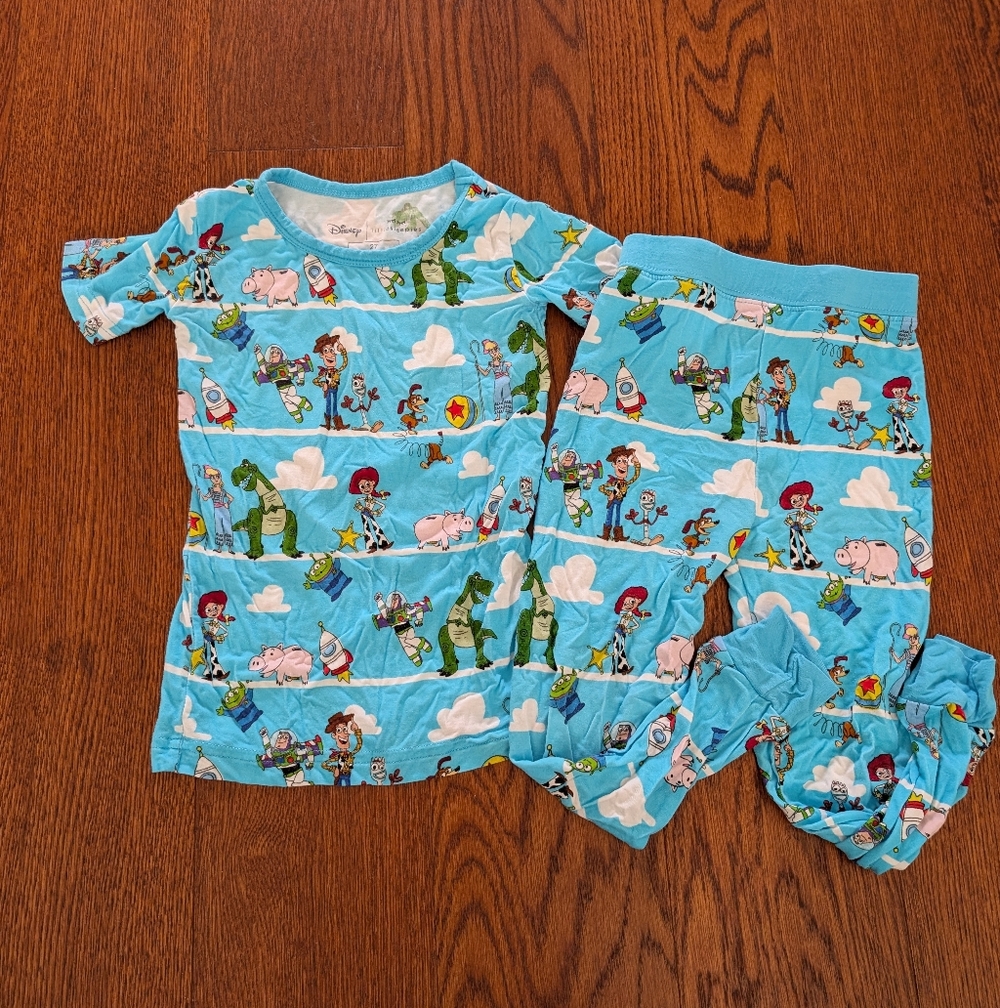 Little Sleepies Disney Toy Story Short Sleeve Pajama Set Sz 2T